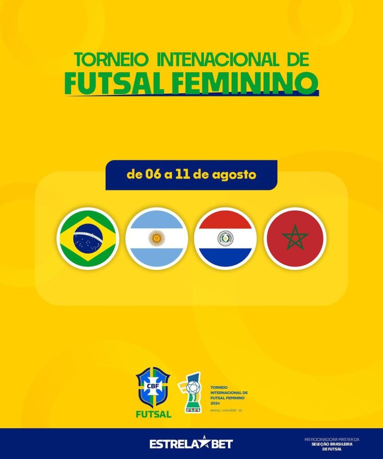 Confira os confrontos do Brasil no Torneio Internacional de Futsal Feminino